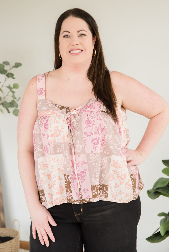 Patches of Beauty Sleeveless Top