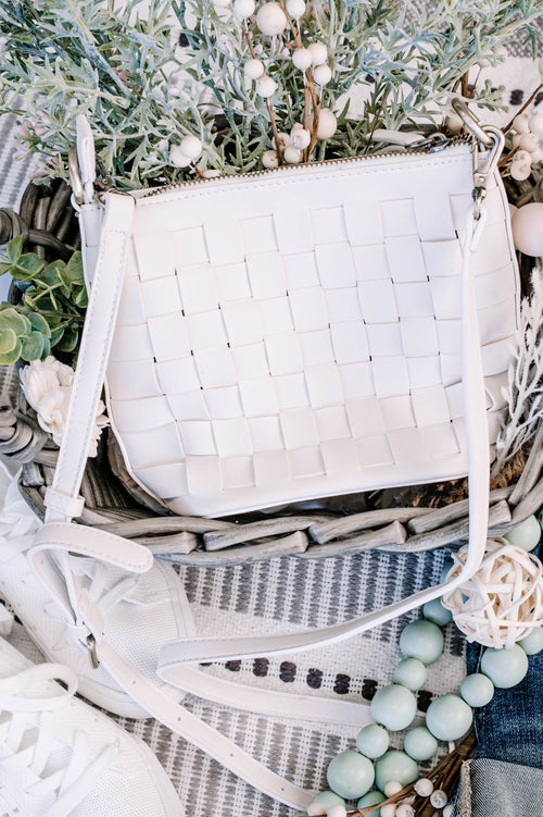 Basket Weave Bag by Joy Susan in White