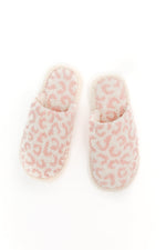 Fuzziest Feet Animal Print Slippers In Pink