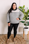 11.13 Soft Knit Sweater In Black & White With Silver Thread